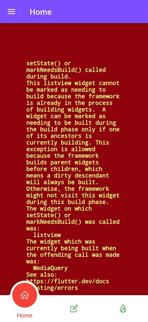 Flutter SetState Or MarkNeedsBuild Called During Build When Call