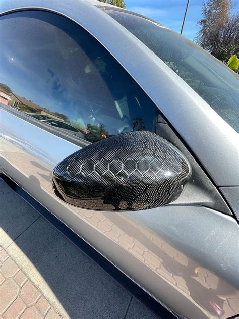 G35 Coupe Honeycomb Carbon Fiber Side Mirror Covers 2003 2007