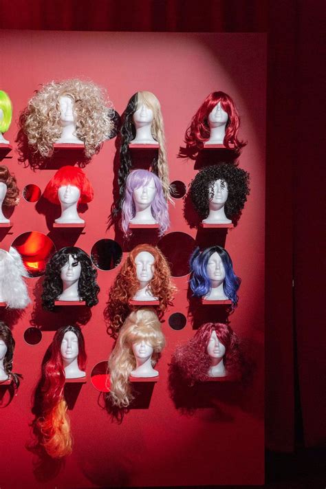 Wig Wall Hair Salon Decor Wigs Storage Ideas Selfie Wall