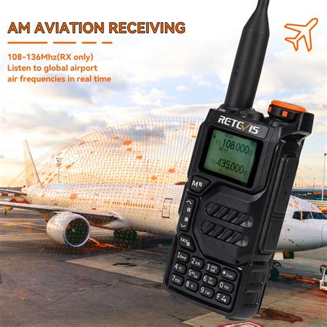 Retevis RA79 5W UV Dual Band Walkie Talkie AM FM Airband Frequency