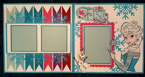 Disney Frozen Snowflake Scrapbook Layout