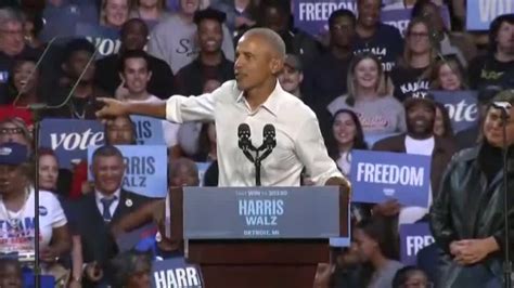 Obama Raps Eminem Lyrics At Harris Rally In Detroit The Courier Mail