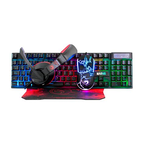 Combo Gaming Marvo Cm En Teclado Espa Ol Netpc