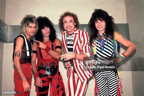 Backstage portrait of American Rock band Quiet Riot at the UIC... News ...