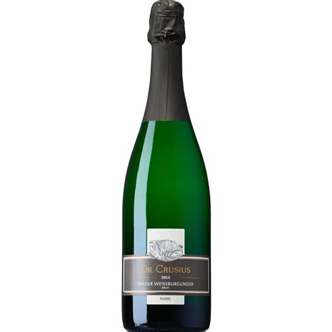 Dr Crusius 2019 Traiser Weissburgunder Sekt Extra Brut