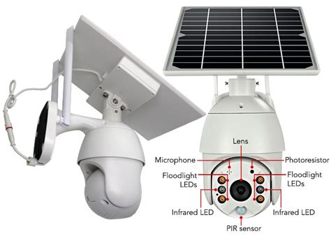 Elinz Wireless Solar Security Wifi Ip P Ptz Camera Cctv Waterproof