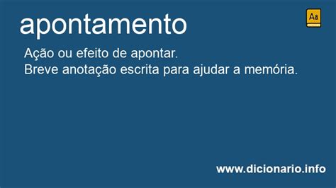 O Que Significa Apontamentos - Significado de Apontamento