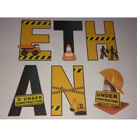 Construction Theme Letter Cutout Letter Price Is Per Letter Shopee