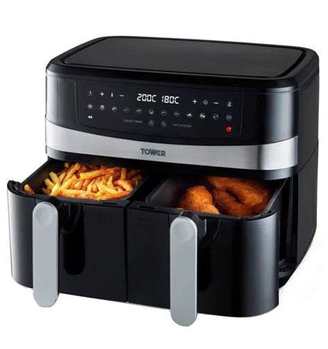 Tower T17100 Vortx 9L Dual Basket Air Fryer 5056462346519 EBay