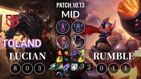 Sb Toland Lucian Vs Rumble Mid Kr Patch Youtube