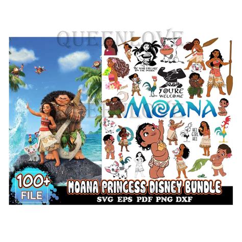 100 Moana Svg Bundle Disney Svg Moana Princess Svg Inspire Uplift