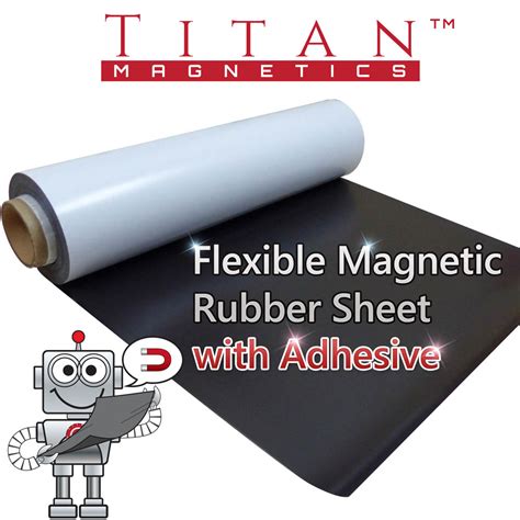 Flexible Magnetic Rubber Sheet with Adhesive 0.4mm - Super Strong ...