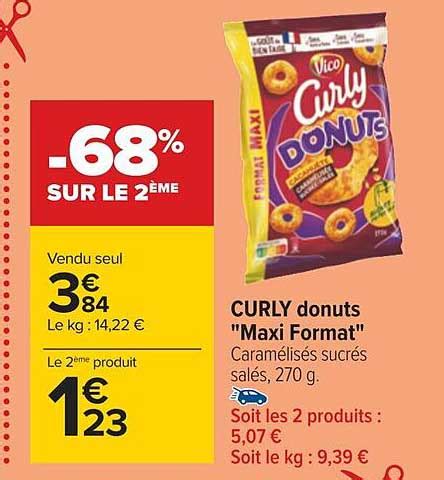 Promo Curly Donuts Maxi Format Chez Carrefour ICatalogue Fr