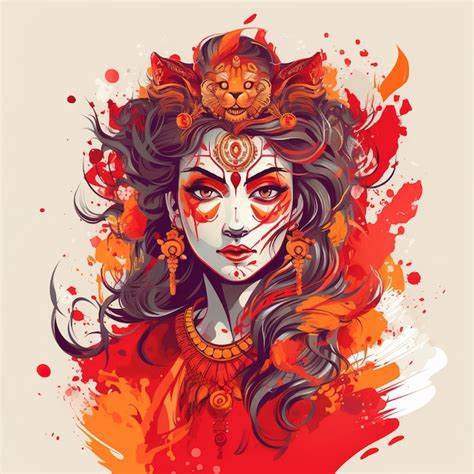 Premium AI Image | abstract illustration of durga puja