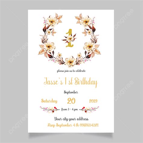 1st Birthday Invitation Templates