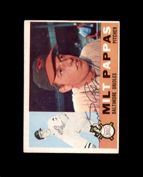 Milt Pappas Hand Signed 1960 Topps Baltimore Orioles Autograph EBay