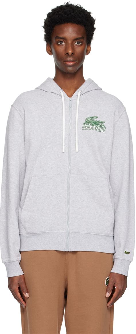 Lacoste Gray Zip Hoodie Lacoste