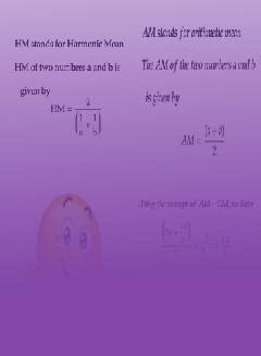 Relation Between AM GM And HM In English Maths Video Lectures