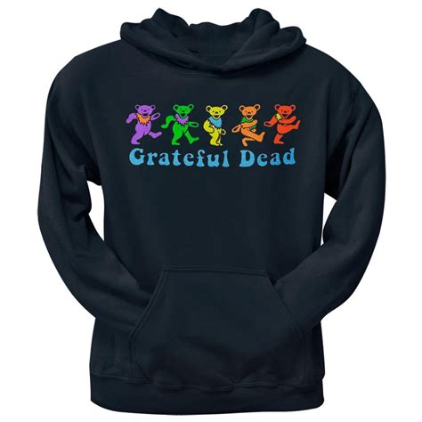 Grateful Dead Dancing Bears Pullover Hoodie Large