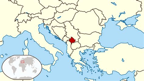 Kosovo On Map Of Europe - Cities And Towns Map