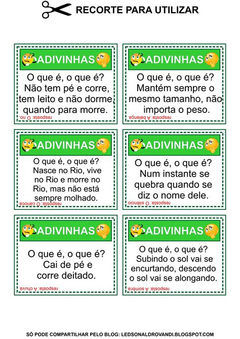Adivinhas Engraçadas Com Respostas Infantil - Fichas dos adivinhas | Adivinhas com respostas, Atividades ...