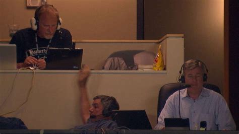 Pit Sea Bob Walk Falls Out Of His Chair In The Booth Cricket Club