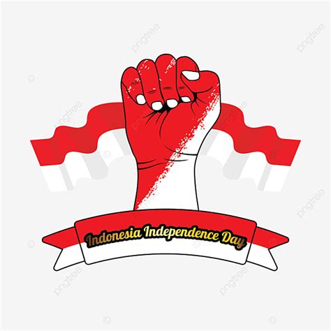 Logo Hari Kemerdekaan Indonesia Dengan Tangan Mengangkat Bendera Porn Sex Picture