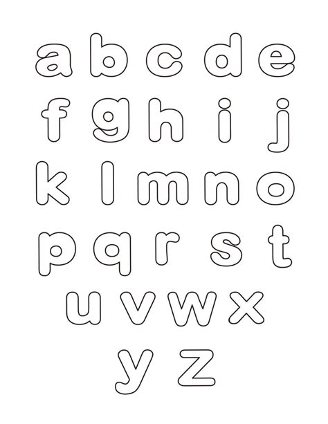 Bubble Alphabet Letters To Print And Trace