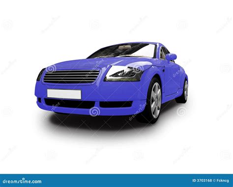 Isolated Blue Car Front View Stock Illustration Illustration Of