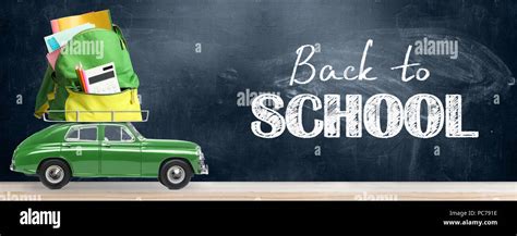 Back To School Car Stock Photo Alamy