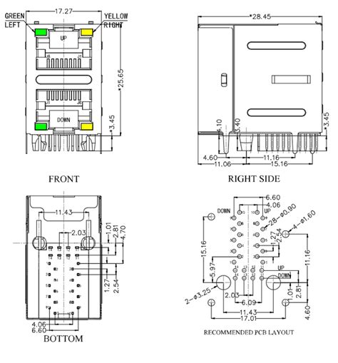 Rj45 Connector Cad Drawing