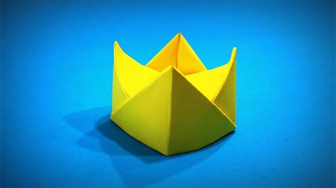 Origami Crown How To Make Paper King Crown Easy Diy Easy Origami Art Paper Crafts Youtube