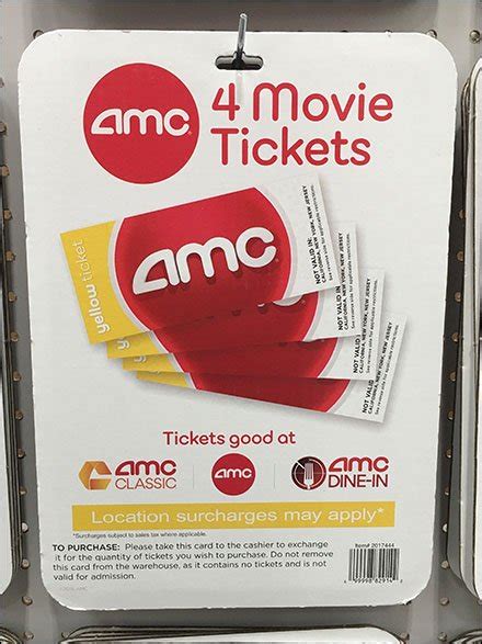 Amc Movie Tickets Pick Card Pack Fixtures Close Up