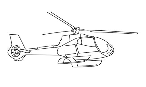 Premium Vector | Line art of helicopter