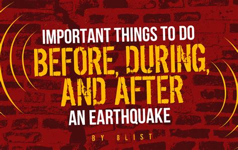 Important Things to Do Before, During, and After an Earthquake – 8List.ph