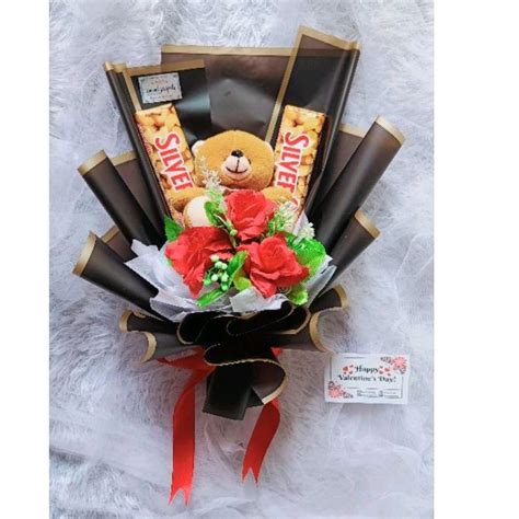 Jual Buket Bunga Artificial Boneka Cokelat Valentine Semarang Buket