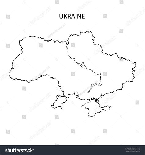 Ukraine Map Outline Stock Illustration 404561116 | Shutterstock