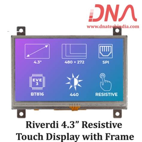 Buy In India Riverdi RiTFT 43 RES FR Resistive Touch Screen Display