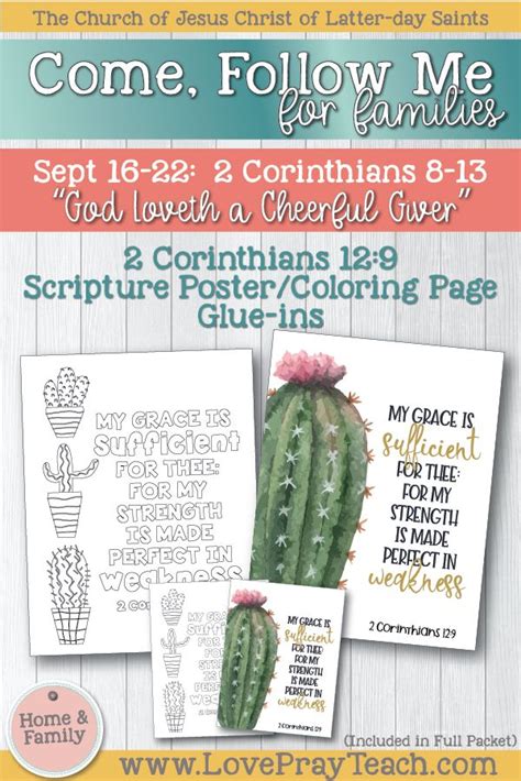 2 Corinthians 129 Scripture Poster Coloring Page And Handout Come