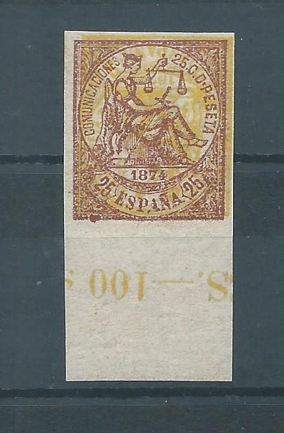 Spain 1874 Allegory Of Justice Inverted Double Print Catawiki