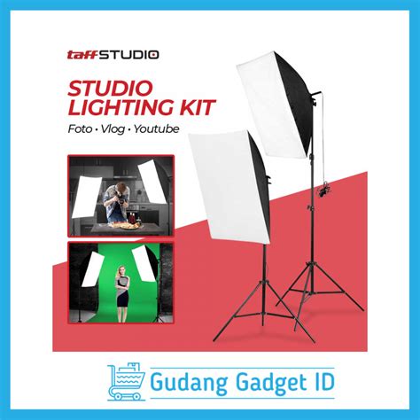 Jual Lighting Foto Studio Youtube Vlog Unboxing Kit Portrait Taffstudio