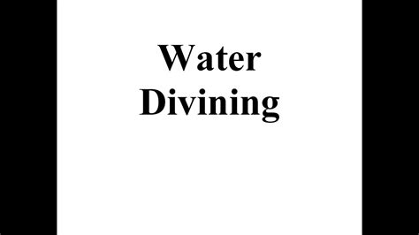 Water Divining Teachings From The Great White Brotherhood Youtube