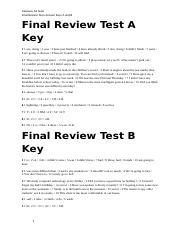 Gateway A2 Final Test Key.doc - Gateway A2 Tests Final Review Tests ...