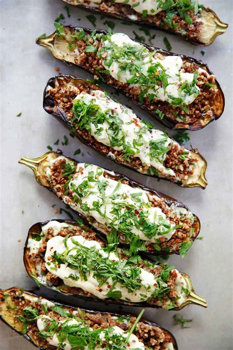 Loaded Grilled Eggplant Recipe With Creamy Sauce