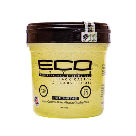 Eco Styler Black Castor Flaxseed Oil Hair Styling Gel Oz