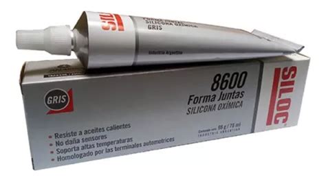 Sellador Forma Junta Silicona Oximica Gris 8600 Siloc 30gr