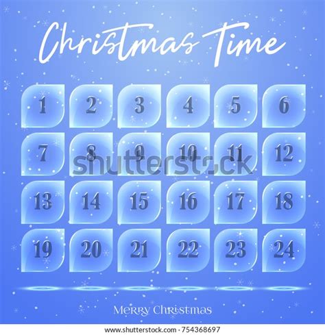 Christmas Advent Calendar Background Poster Made Stock Vector (Royalty ...