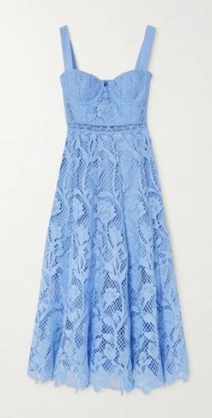 Self Portrait Guipure Lace Midi Dress