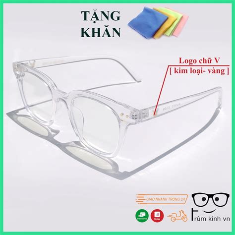 KÍNH GỌNG VUÔNG TRONG SUỐT HÀN QUỐC CHỮ V THỜI TRANG CAO CẤP NAM NỮ