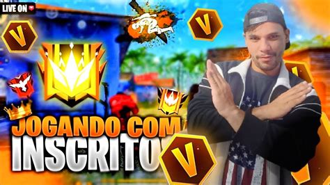 FREE FIRE AO VIVO JOGANDO INSCRITOS SALA PERSONALIZADA 6V6 X